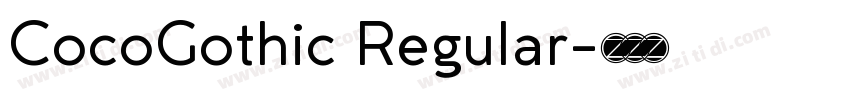 CocoGothic Regular字体转换